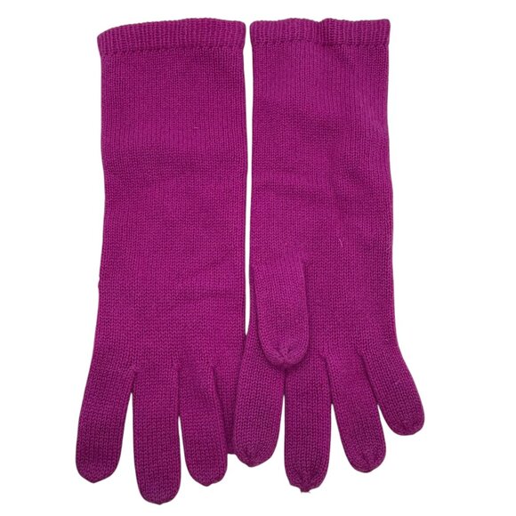 Ann Taylor Vintage Womens Cashmere Gloves Fuchsia Pink - Picture 1 of 6